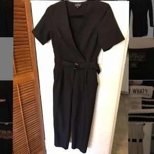 Women’s short sleeve pant suit.